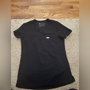 Women’s FIGS Catarina one pocket scrub top black XXS